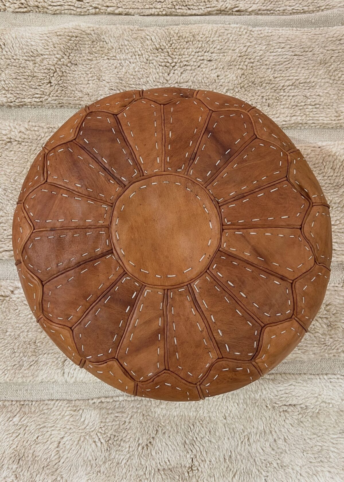 LEATHER MOROCCAN POUF
